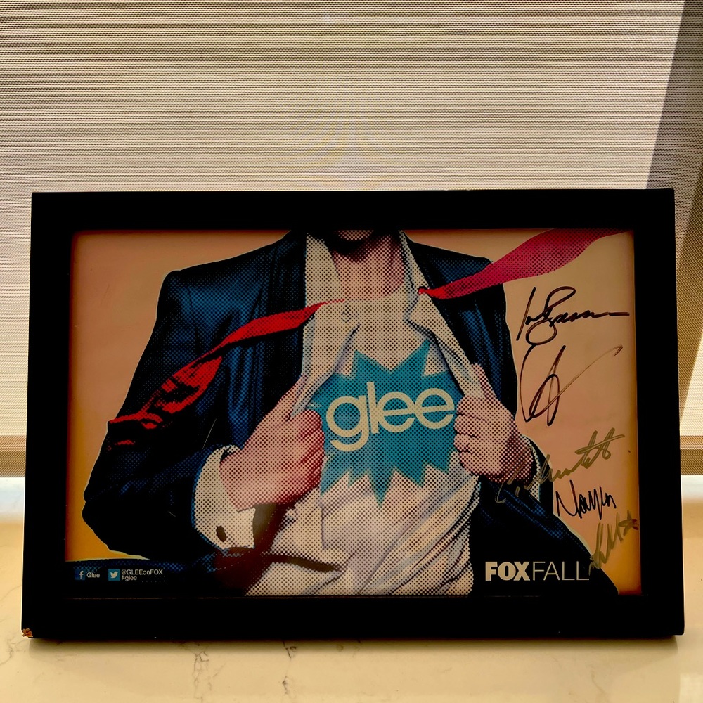 Glee Framed Poster with Signatures.